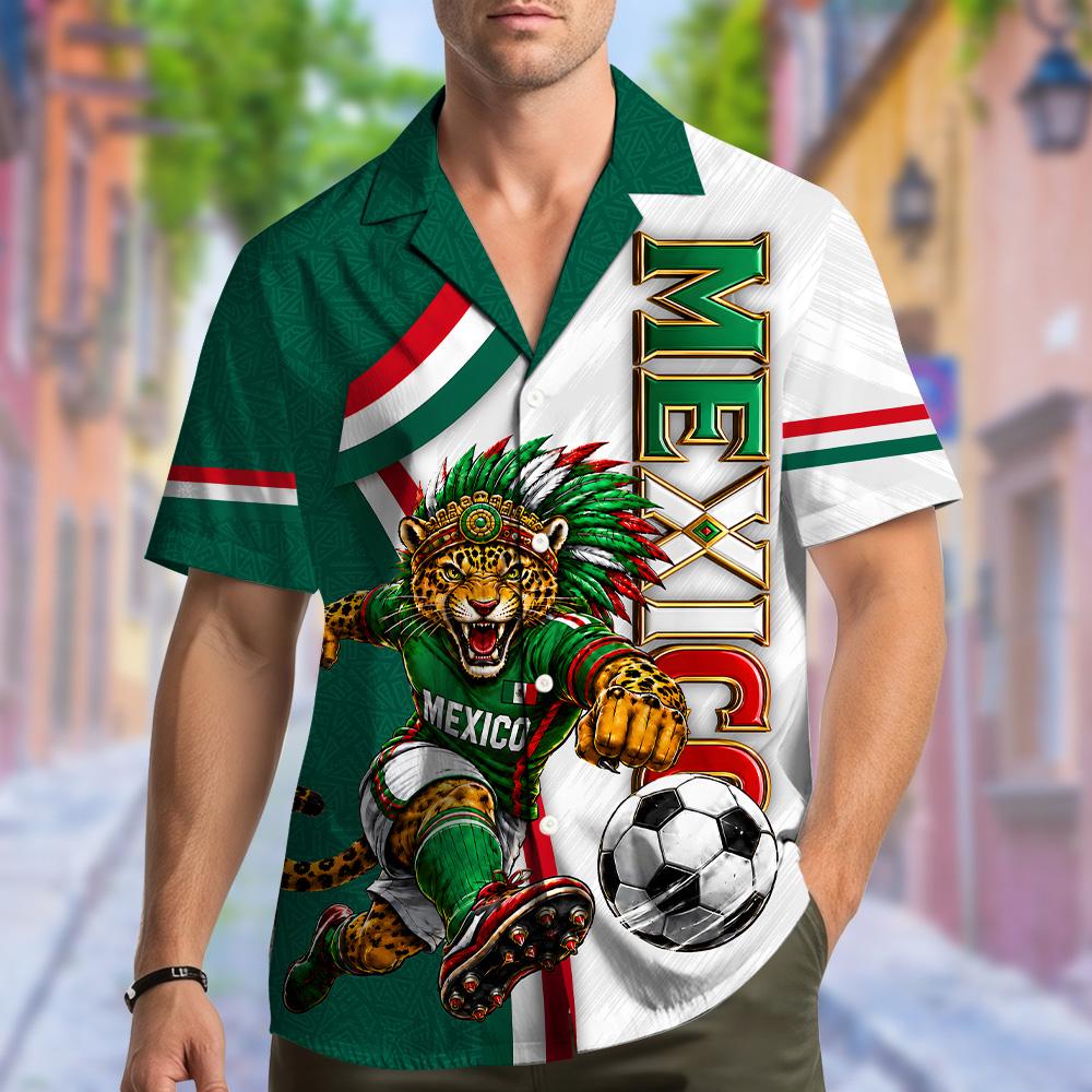 Mexico Soccer Jaguar Mexican Football Fan – Hawaiian Shirt