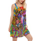 Hippie Octopus Music Love – Women's Summer Sleeveless V-Neck Camisole Dress