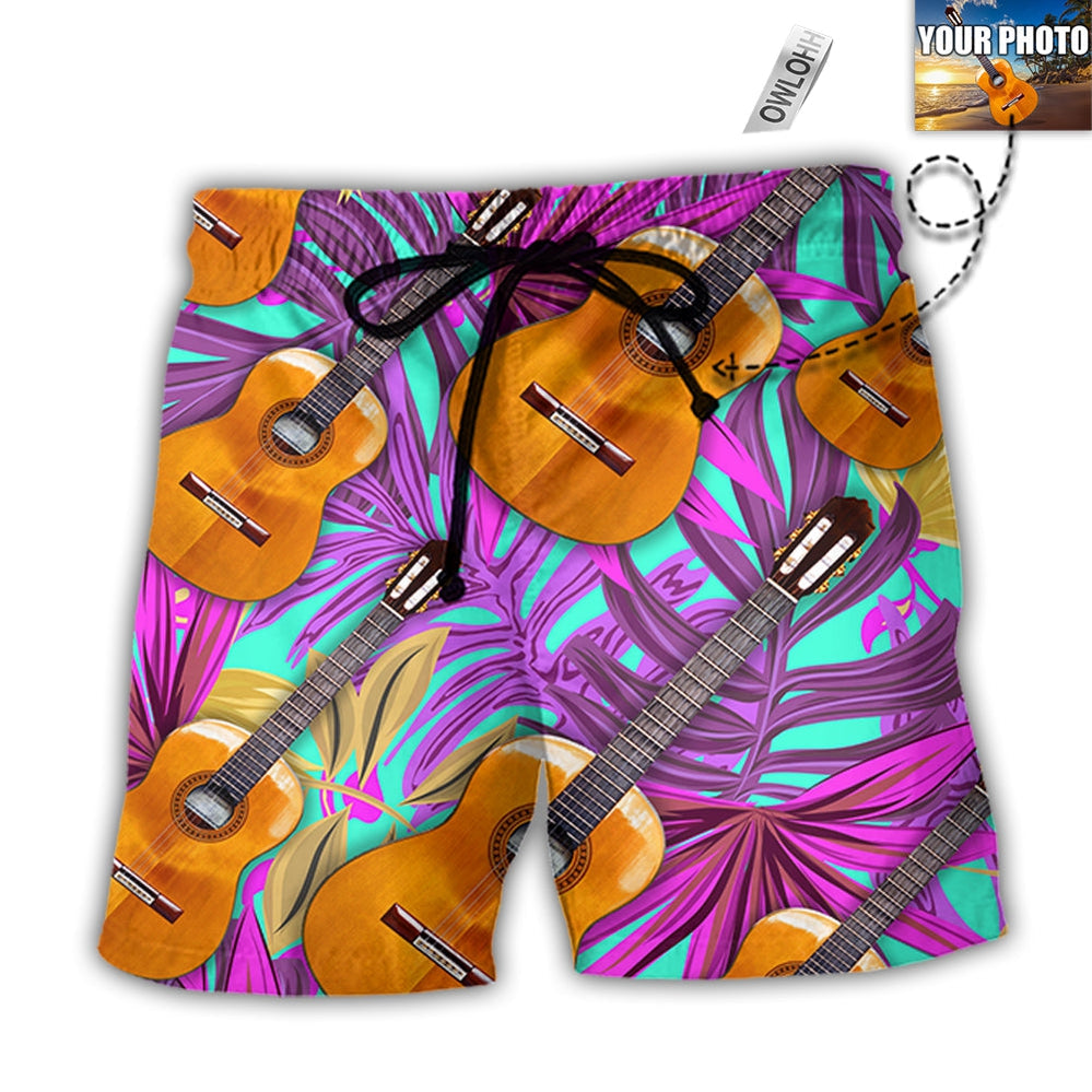 1 / Adults / S Guitar Various Style Custom Photo - Beach Short - Owls Matrix LTD