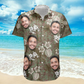 Camo Tropical Beach Pattern Hawaii Aloha Shirts - Custom Photo Hawaiian Shirt
