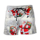 Christmas Santa Always With You Art – Beach Short