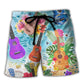 Guitar Tropical Ukulele Vibe - Beach Short