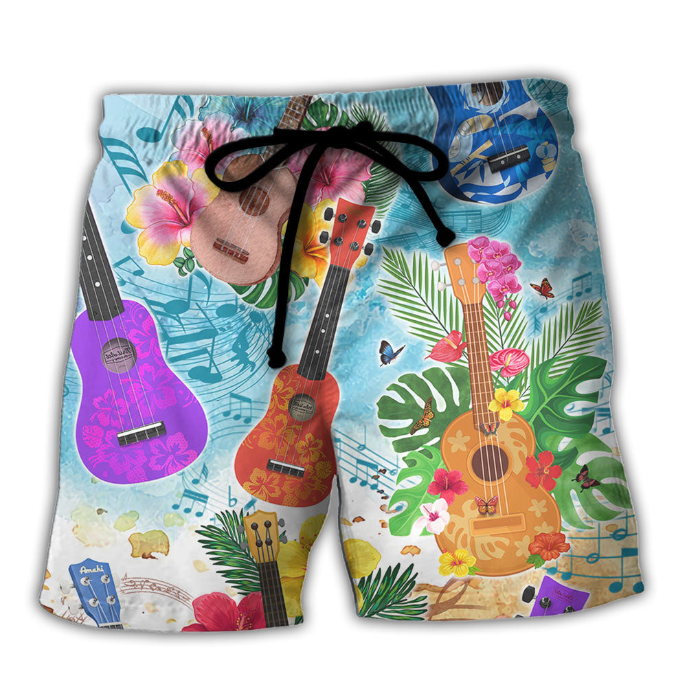 Guitar Tropical Ukulele Vibe - Beach Short