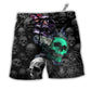 Beach Short / Adults / S Skull Dark Colorful Burning - Beach Short - Owls Matrix LTD