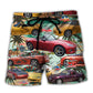 Car Summer Tropical Island Vibe - Beach Short