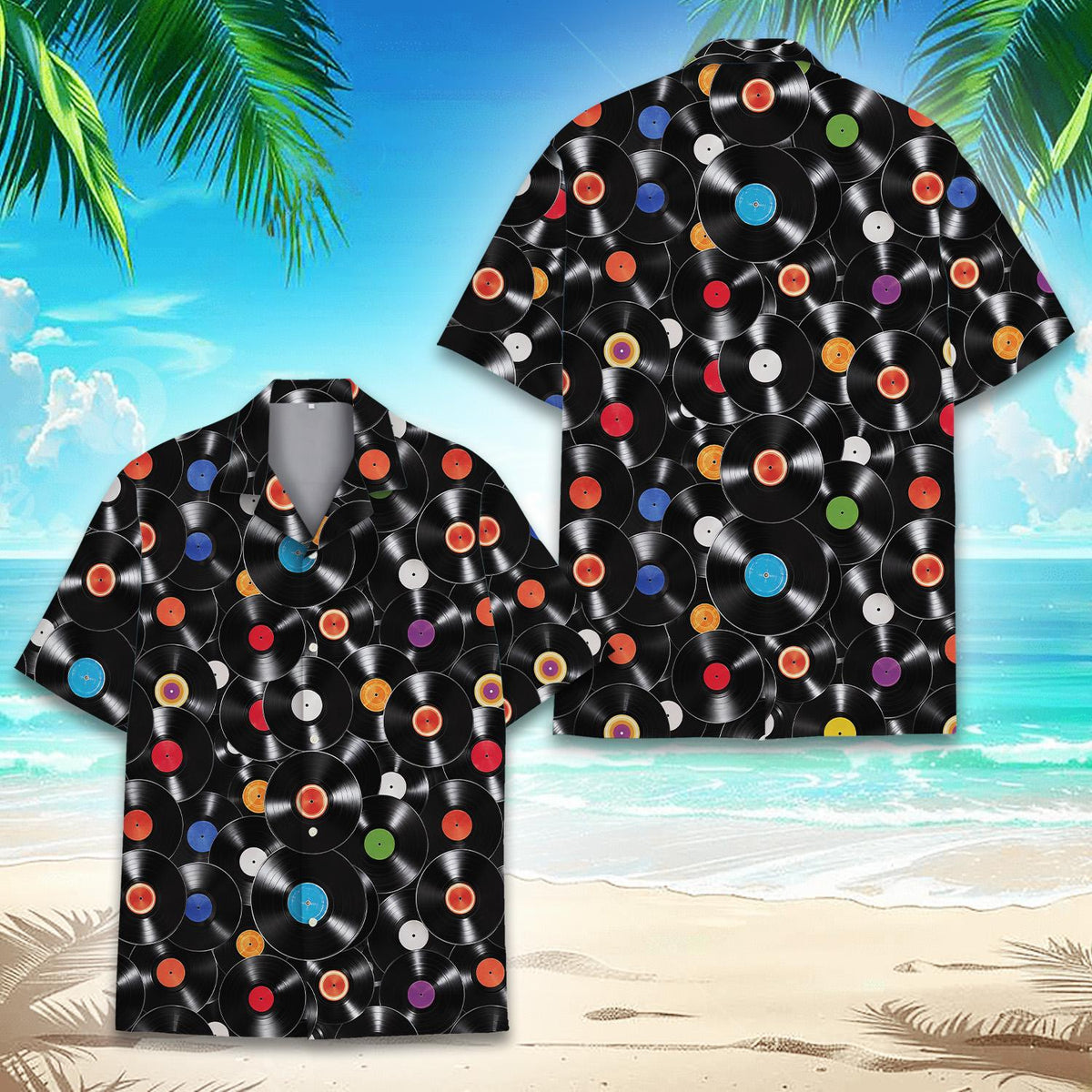 Vinyl Record Retro Colorful Music Lover – Hawaiian Shirt