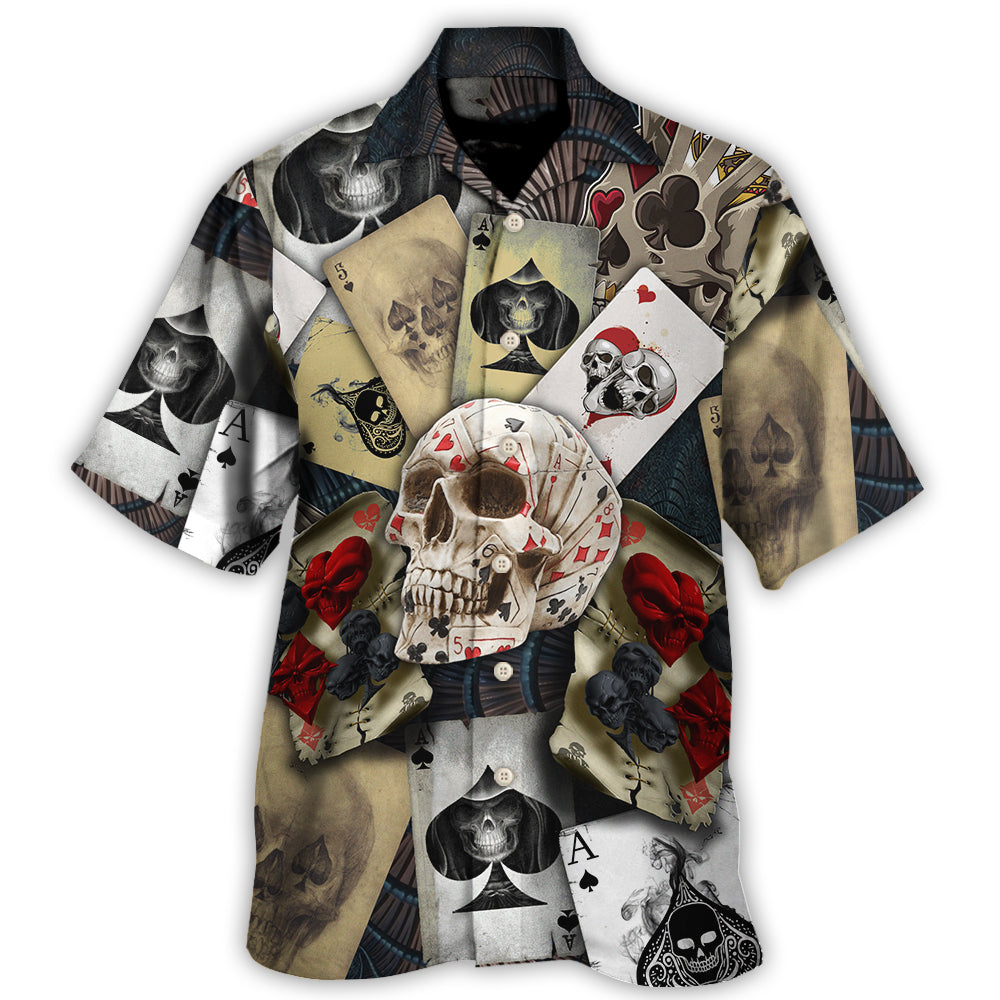 Skull Gambling Cards Retro Style – Hawaiian Shirt