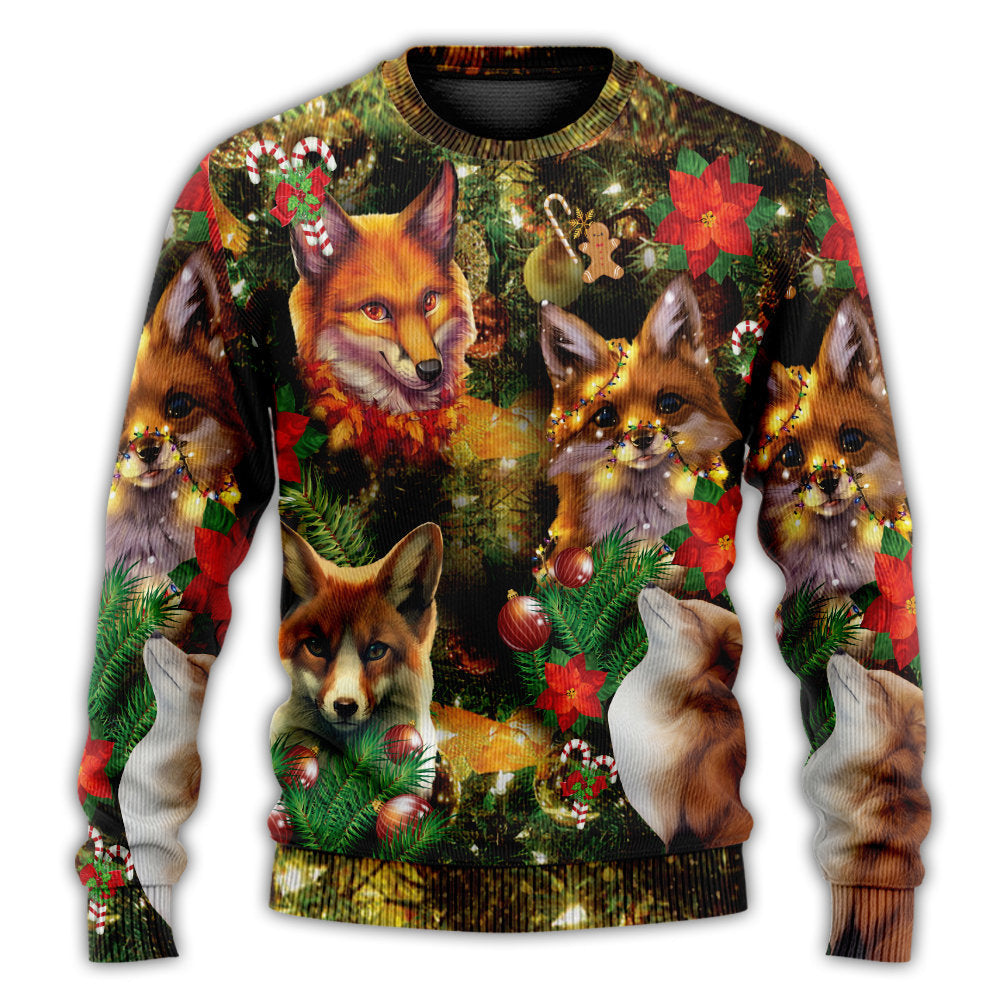 Christmas Foxmas Merry Holiday – Sweater - Ugly Christmas Sweater
