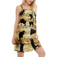 Cat Love Music Notes – Women's Summer Sleeveless V-Neck Camisole Dress