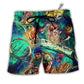 Beach Short / Adults / S Cycling And Tennis Lover Abstract Painting - Beach Short - Owls Matrix LTD