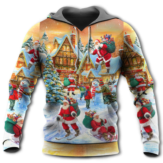 Christmas Santa In Town Xmas Coming - Hoodie