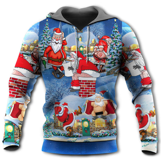 Christmas Rebel Santa Funny Beer Style - Hoodie