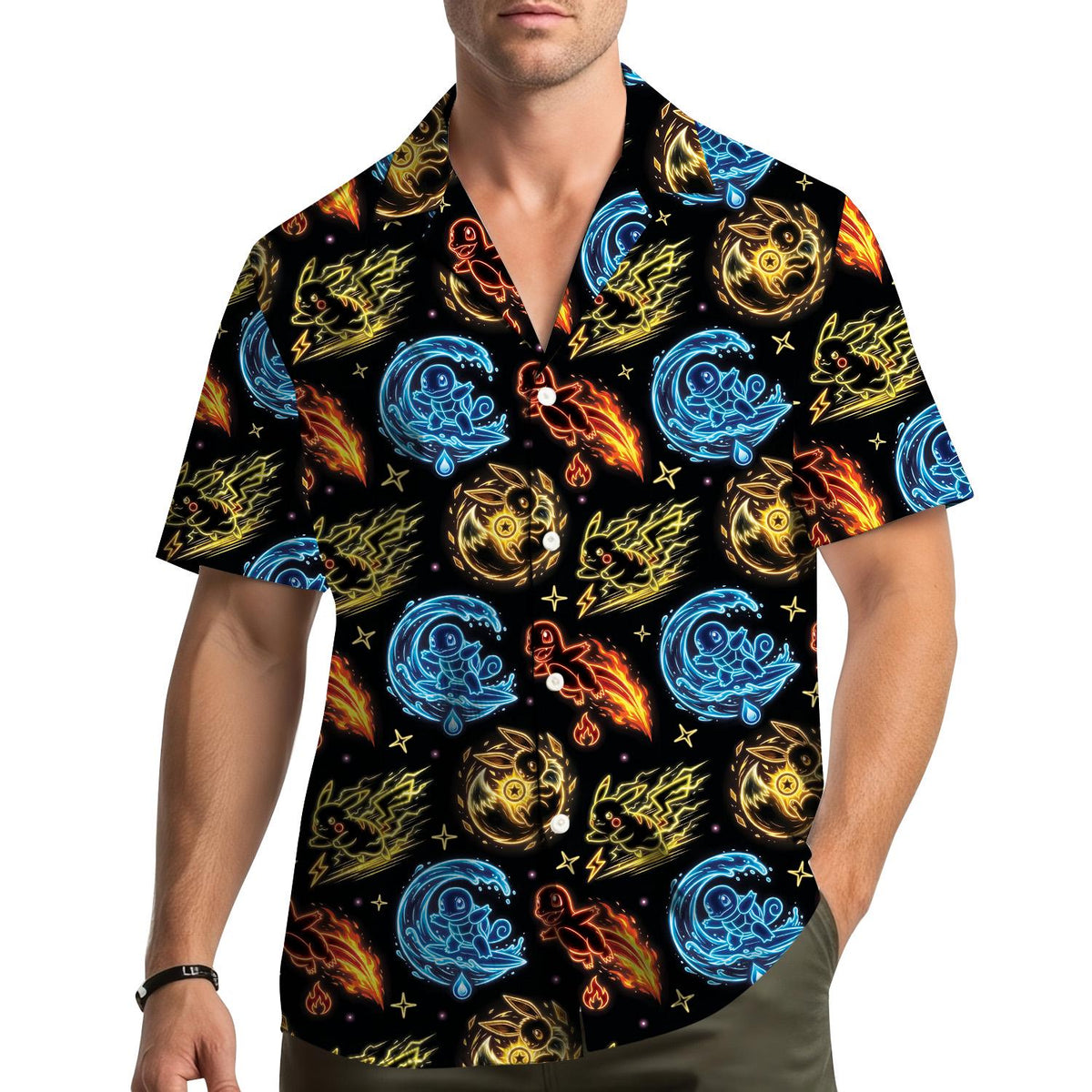 Colorful Mythical Creature Neon Fantasy Magic – Hawaiian Shirt