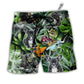 Beach Short / Adults / S Skull And French Bulldog Tatoo Smoke Tropical - Beach Short - Owls Matrix LTD