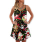Joyful Santa Snowman – Women's Summer Sleeveless V-Neck Camisole Dress