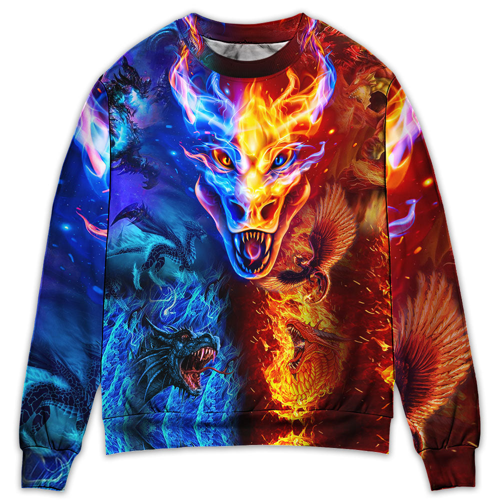 Dragon Love Life Amazing Art – Sweater - Ugly Christmas Sweater