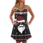 Christmas Rooftop Santa Click Click – Women's Summer Sleeveless V-Neck Camisole Dress