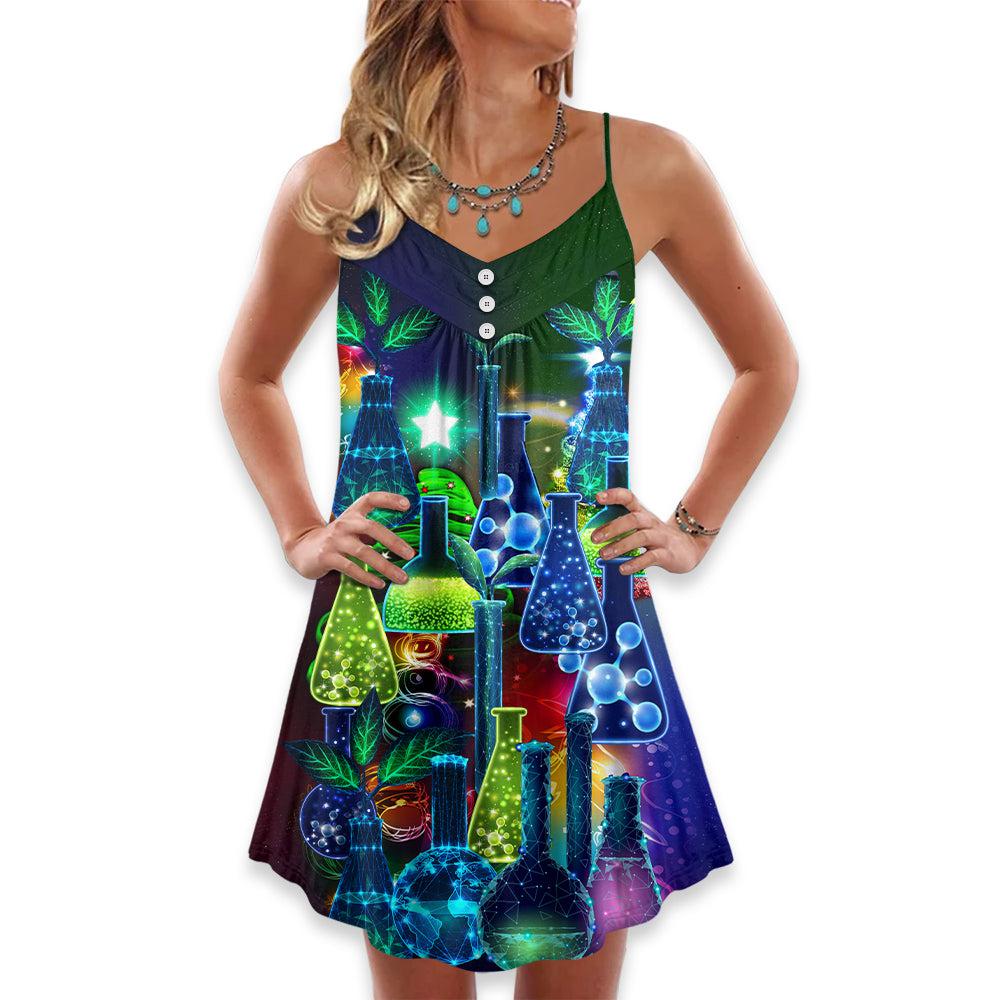 Chemistry Magic Real Science Christmas – Women's Summer Sleeveless V-Neck Camisole Dress