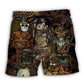 Steampunk Owl Retro – Beach Short