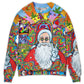 Hawaiian Hippie Santa Claus – Sweater - Ugly Christmas Sweater