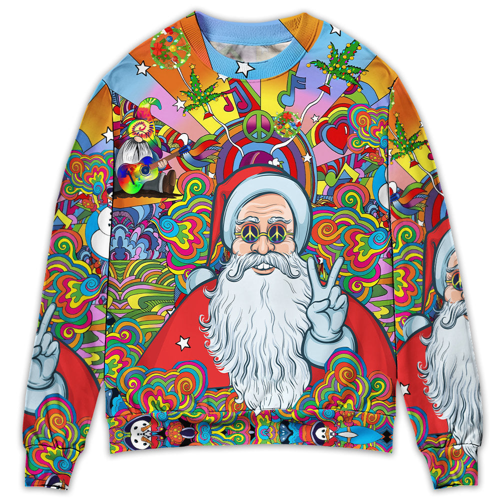 Hawaiian Hippie Santa Claus – Sweater - Ugly Christmas Sweater