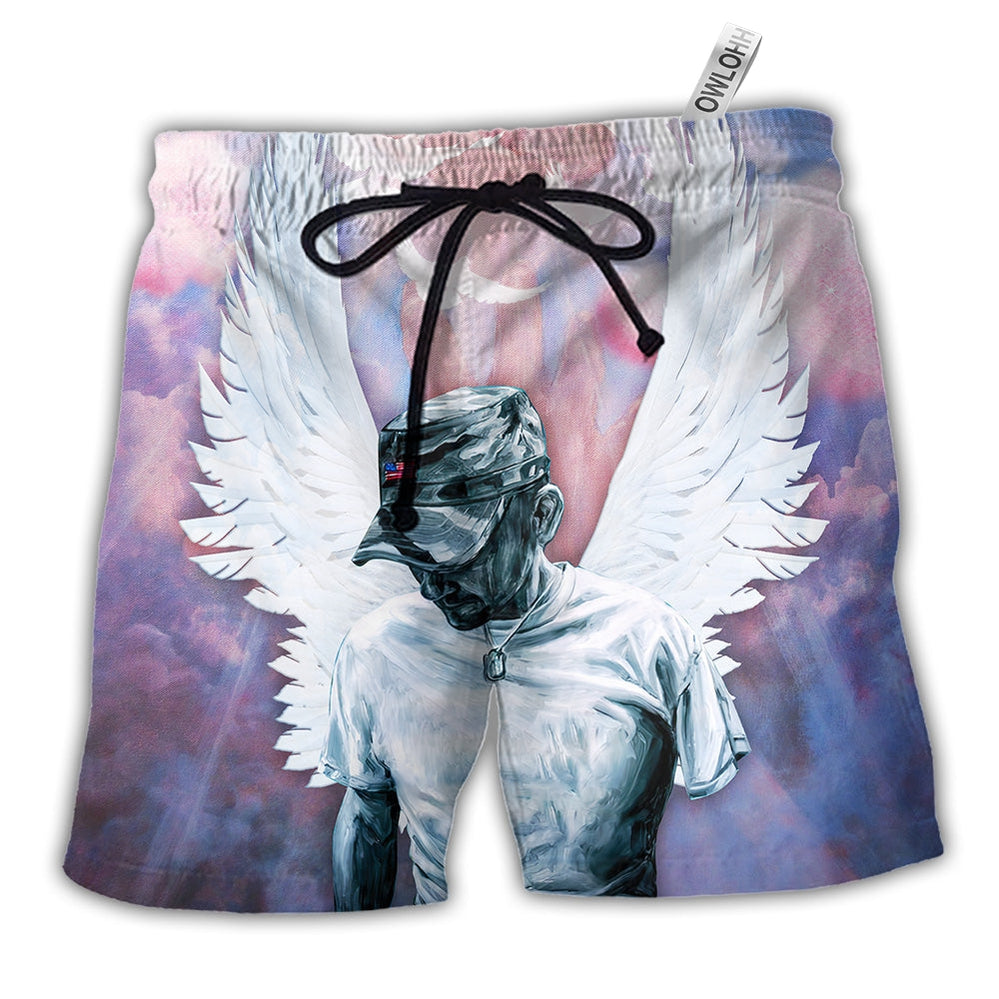 Beach Short / Adults / S Amputee God Bless You Always - Beach Short - Owls Matrix LTD
