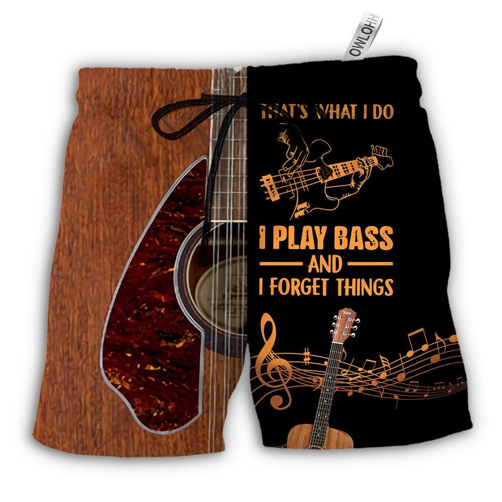 Beach Short / Adults / S Guitar That's What I Do I Play Bass - Beach Short - Owls Matrix LTD