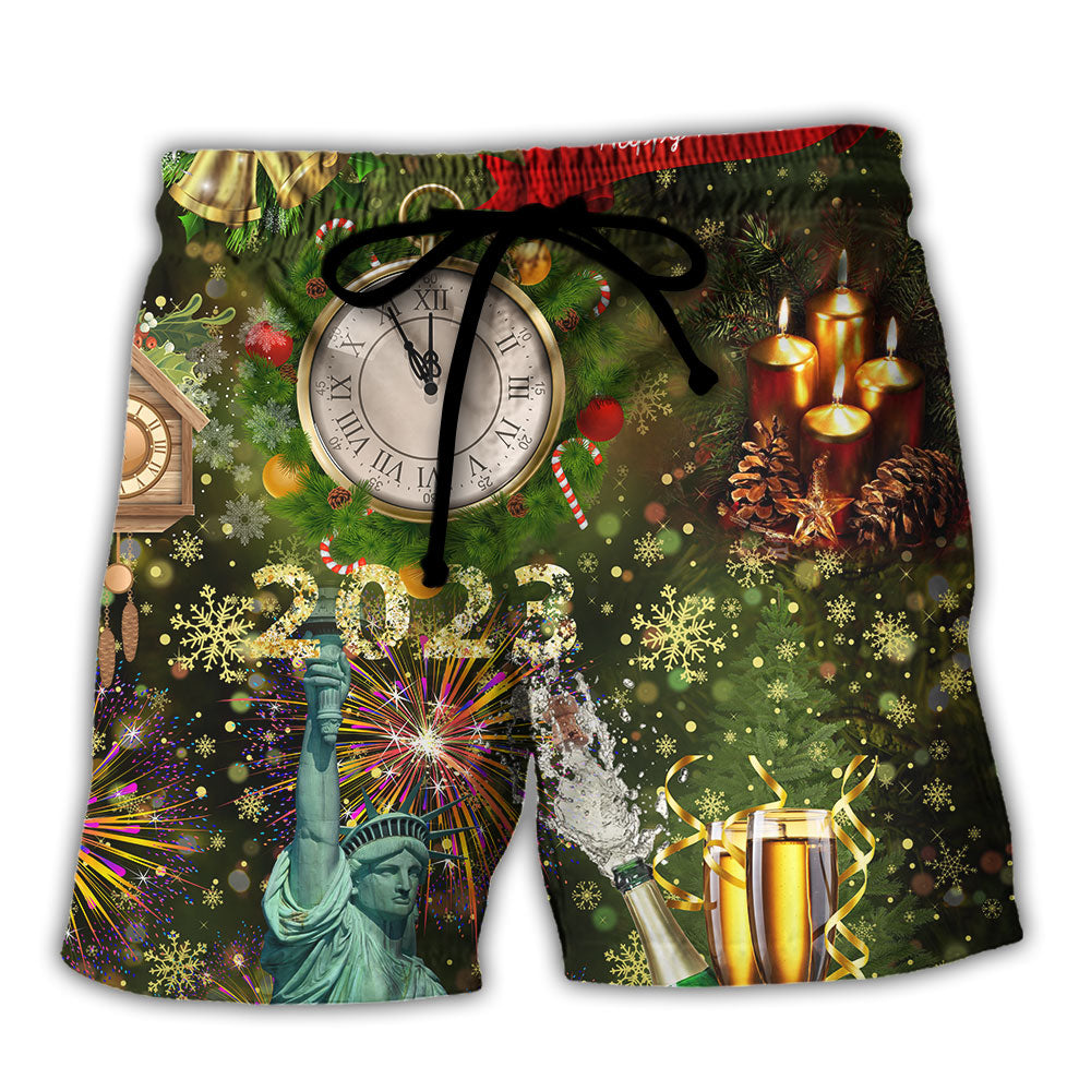 America Firework Happy New Year 2023 – Beach Short