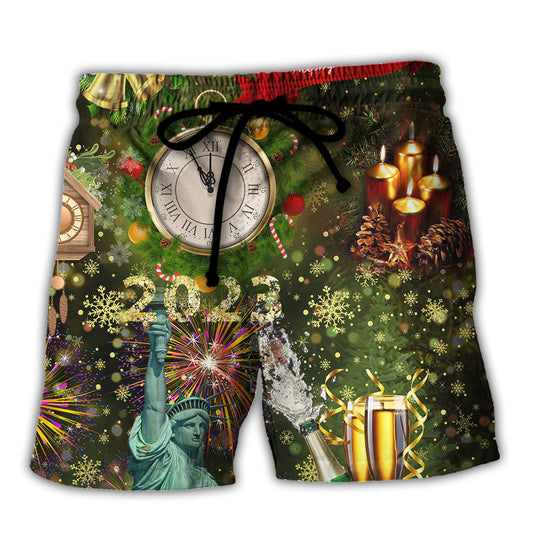 America Firework Happy New Year 2023 – Beach Short