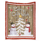 Cardinal Snowman Christmas 50 x 60 Inch Flannel Blanket For Cozy Bedroom And Sofa Decor