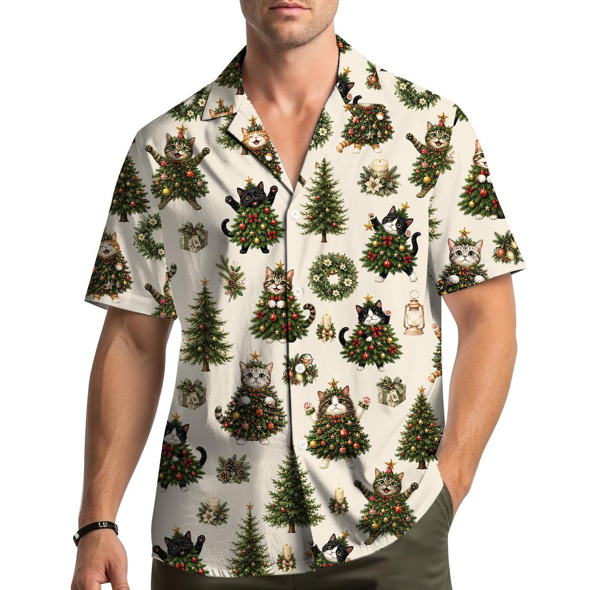 Christmas Cat Tree Funny Holiday – Hawaiian Shirt