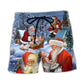 Xmas Santa Love And Joy Holiday Scene – Beach Short