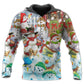 Winter Farm Snowman Holiday Art – 3D Hoodie