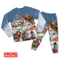 Women / S Christmas Say Hi From Santa's Sleigh - Pajamas Long Sleeve - Owls Matrix LTD
