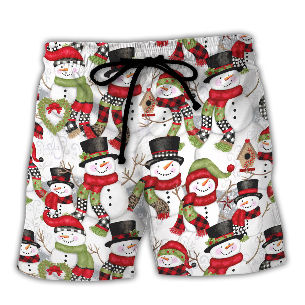 Christmas Snowman Family Holiday Spirit – Beach Short