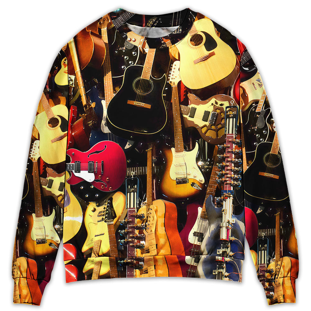 Guitar Music Lover Quote Style – Sweater - Ugly Christmas Sweater