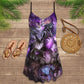 Dragon Skull Love Life – Women's Summer Sleeveless V-Neck Camisole Dress