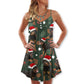Christmas Is Better With Dog Companion – Women's Summer Sleeveless V-Neck Camisole Dress