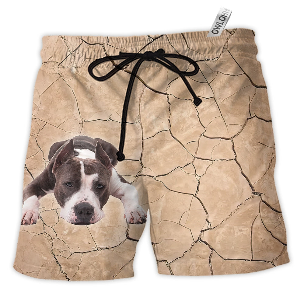 Beach Short / Adults / S Pitbull On The Ground - Beach Short - Owls Matrix LTD