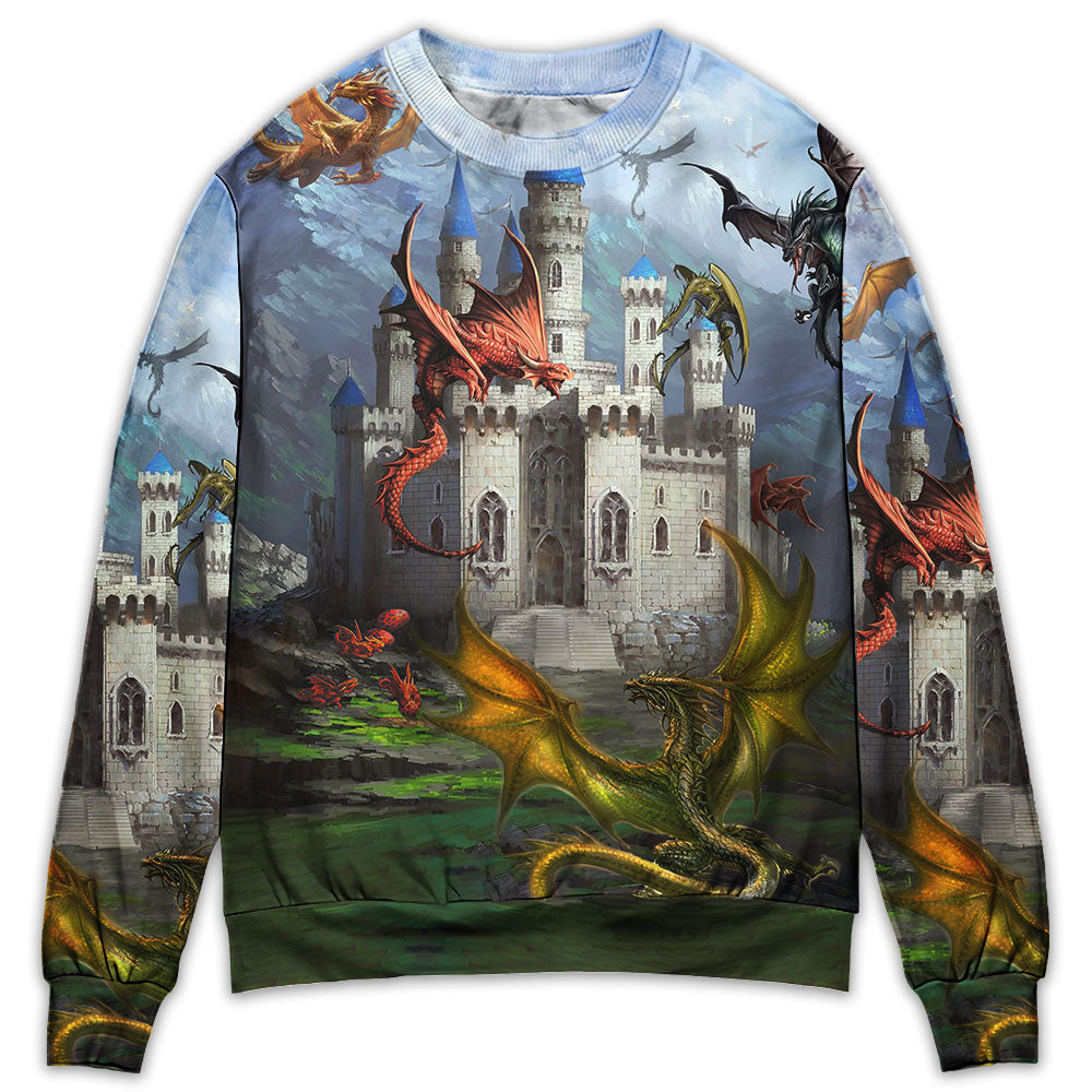 Beautiful Dragon Love Life Art – Sweater - Ugly Christmas Sweater