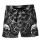 Dark Skull Inner Demons Art - Beach Short