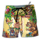 Cocktail Tiki Bar Summer Beach - Beach Short - Owls Matrix LTD