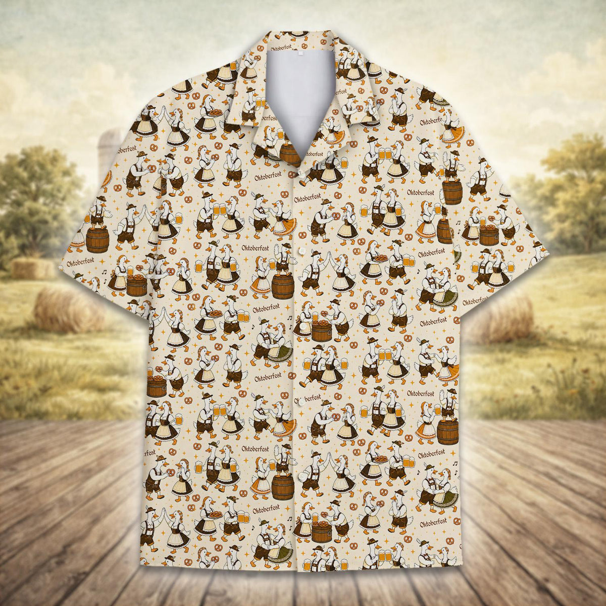 Oktoberfest Goose Bavarian Beer Pretzel Festival – Hawaiian Shirt