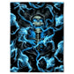 Skull Black Ground Thunder 50 x 60 Inch Flannel Blanket For Cozy Bedroom And Sofa Decor