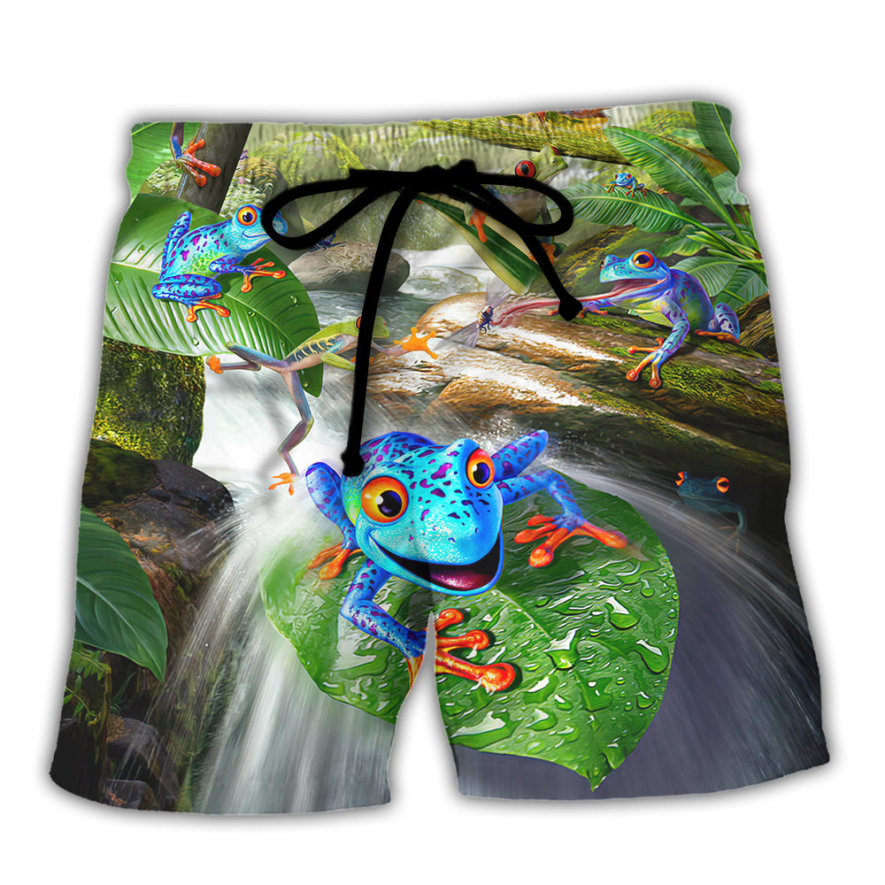 Frog Journey Begins With One Hop – Beach Short