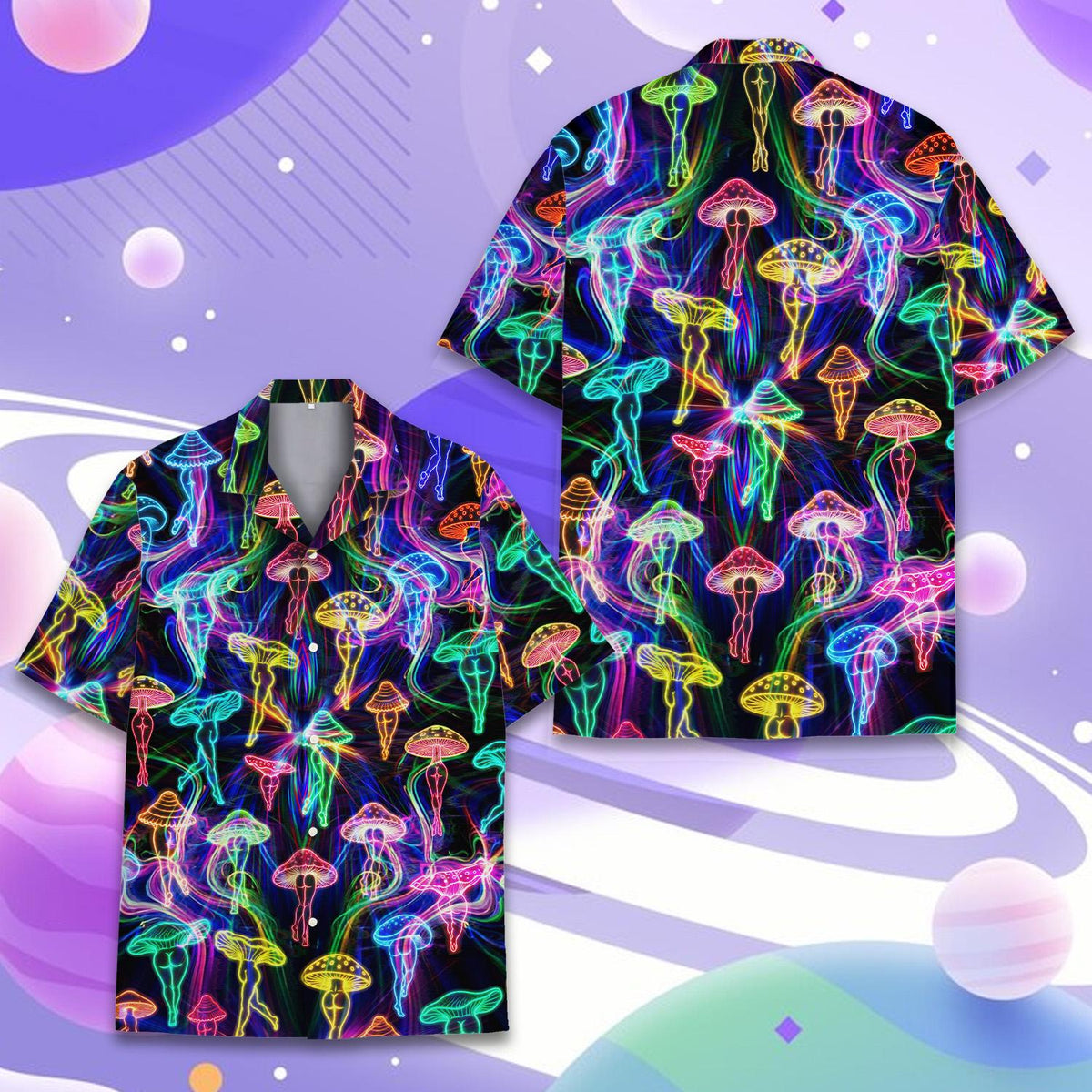 Neon Jellyfish Psychedelic Music Festival Rave – Hawaiian Shirt