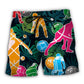 Bocce Ball Tropical Color Art – Beach Short