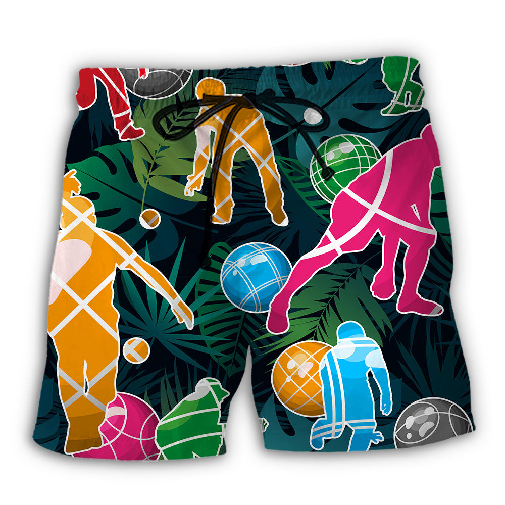 Bocce Ball Tropical Color Art – Beach Short