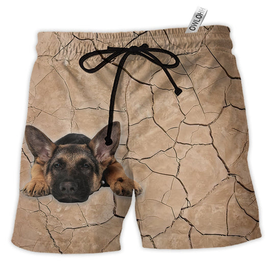 Beach Short / Adults / S German Shepherd On The Ground - Beach Short - Owls Matrix LTD
