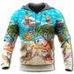 Christmas Santa Chilling Beach Tropical Funny - Hoodie